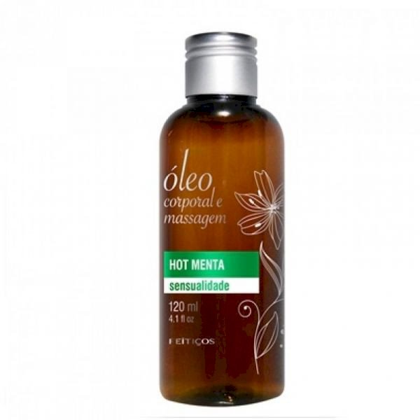 ºÓLEO DE MASSAGEM CORPORAL 120ML FEITIÇOS AROMATICOS HOT MENTA
