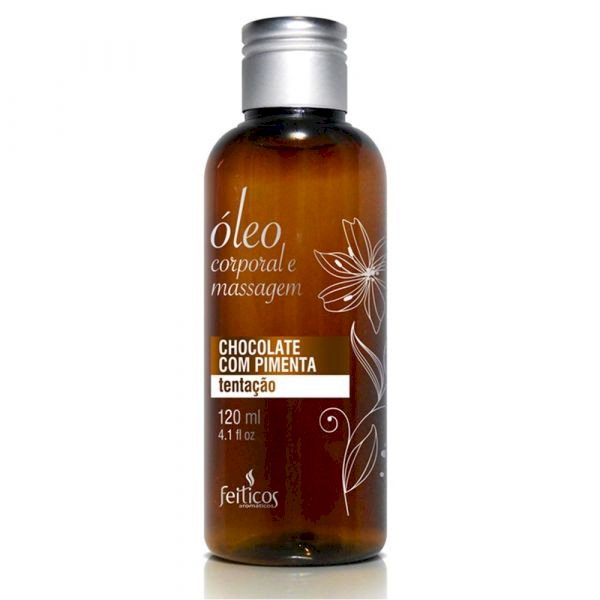 ºÓLEO DE MASSAGEM CORPORAL 120ML FEITIÇOS AROMATICOS CHOCOLATE COM PIMENTA