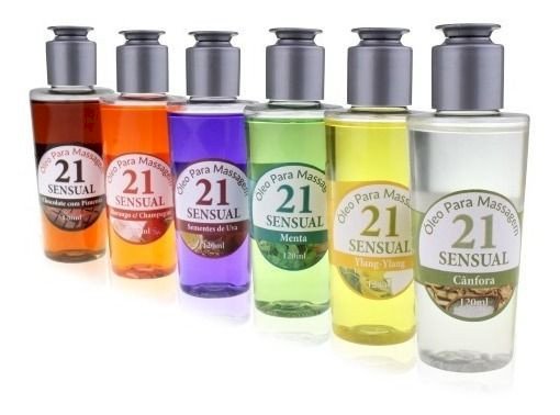 ºOleo 21 Sensual para massagem - Sementes de Uva / YLANG-YLANG / CÂNFORA / MENTA