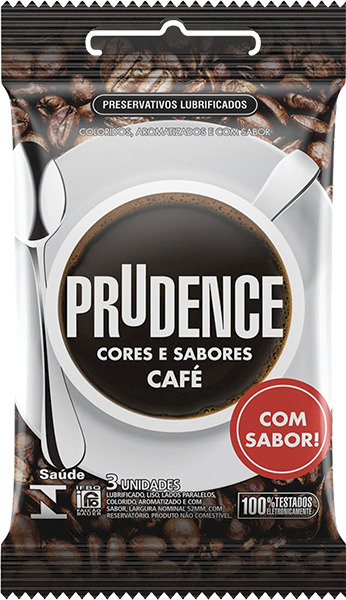 ºPRESERVATIVO PRUDENCE CORES&SABORES 03UN CAFÉ