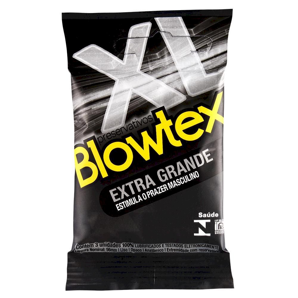 ºPRESERVATIVO BLOWTEX EXTRA GRANDE 3 UNIDADES - 7896007200399