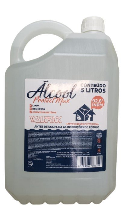 Álcool 92.8% waltrik 5 Litros 