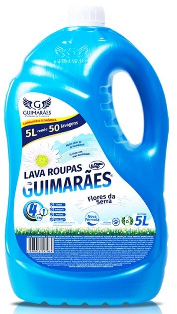 Lava Roupa Flor  Da Serra  4 X 1 Guimarães  5 Litros 