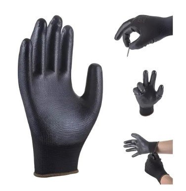 LUVA MULTITATO PRETA P.U. TAM 9 G