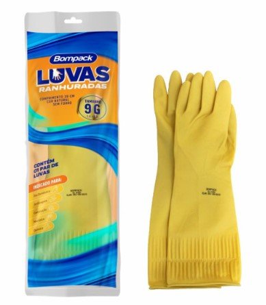 Luva Ranhurada Bompack Amarela tam. G UN