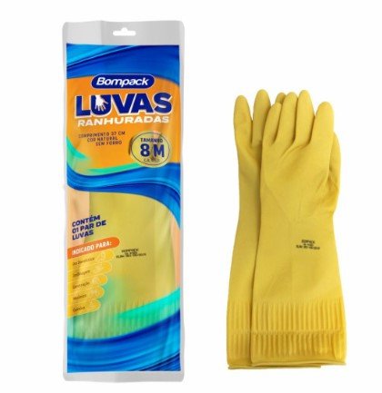 Luva Ranhurada Bompack Amarela tam. M UN