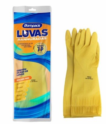 Luva Ranhurada Bompack Amarela tam. P UN