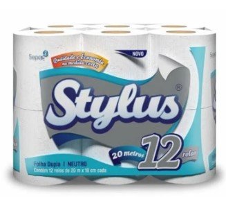 Papel higiênico  Stylus 12 rolos