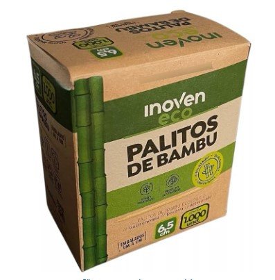 Palito Bambu Embalado Individual 1000 unid