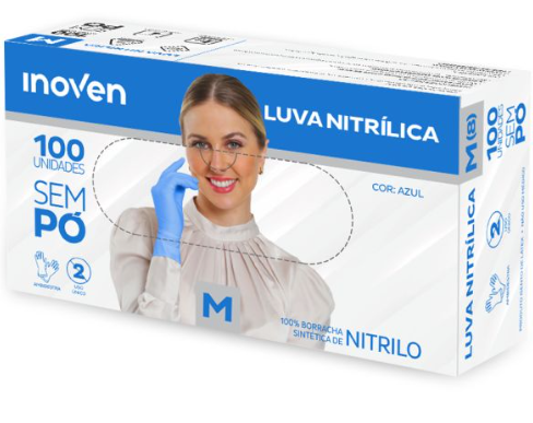 Luvas Nitrilicas  Azul G