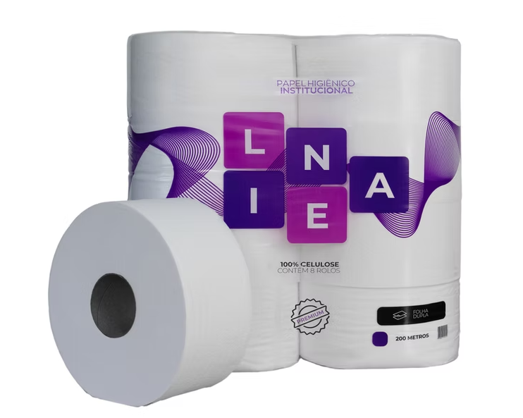 Papel Higiênico Jarau Rolo Institucional 100% Celulose Folha Dupla