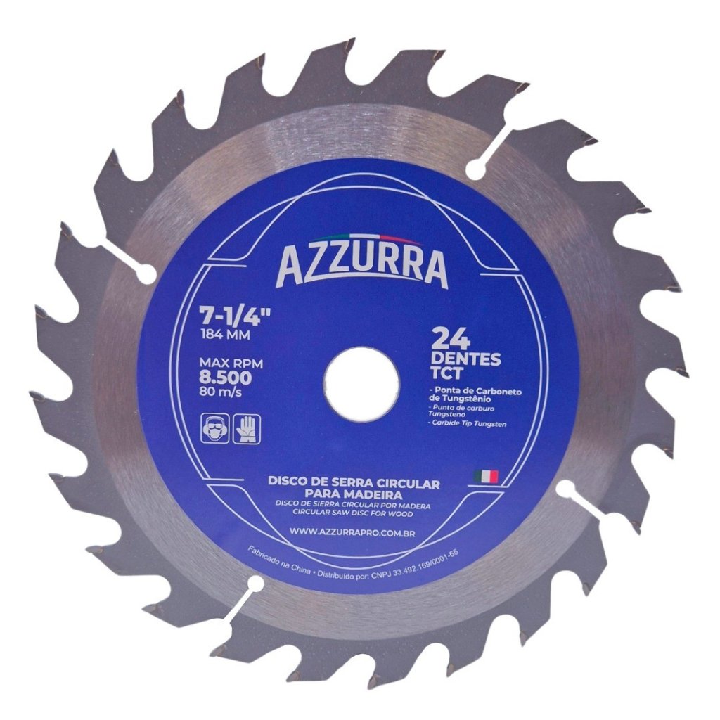 DISCO SERRA VIDEA AZZURRA 7.1/4 X 24 DENTES