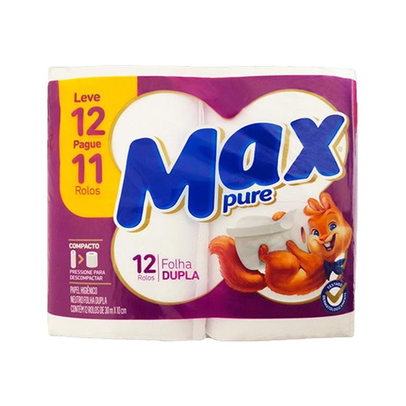 PAPEL HIGIÊNICO MAX PURE FOLHA DUPLA 