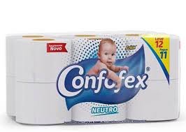 PAPEL HIGIÊNICO CONFOFEX NEUTRO 20CM- 12 UNIDADES 