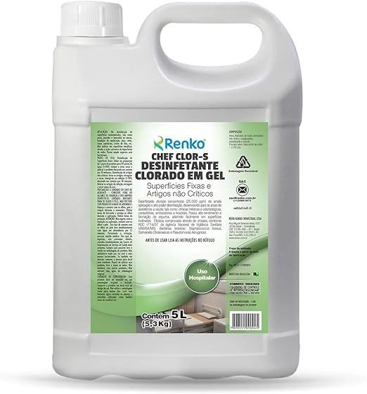 Chef Clor S – Detergente Desinfetante Clorado 5 L