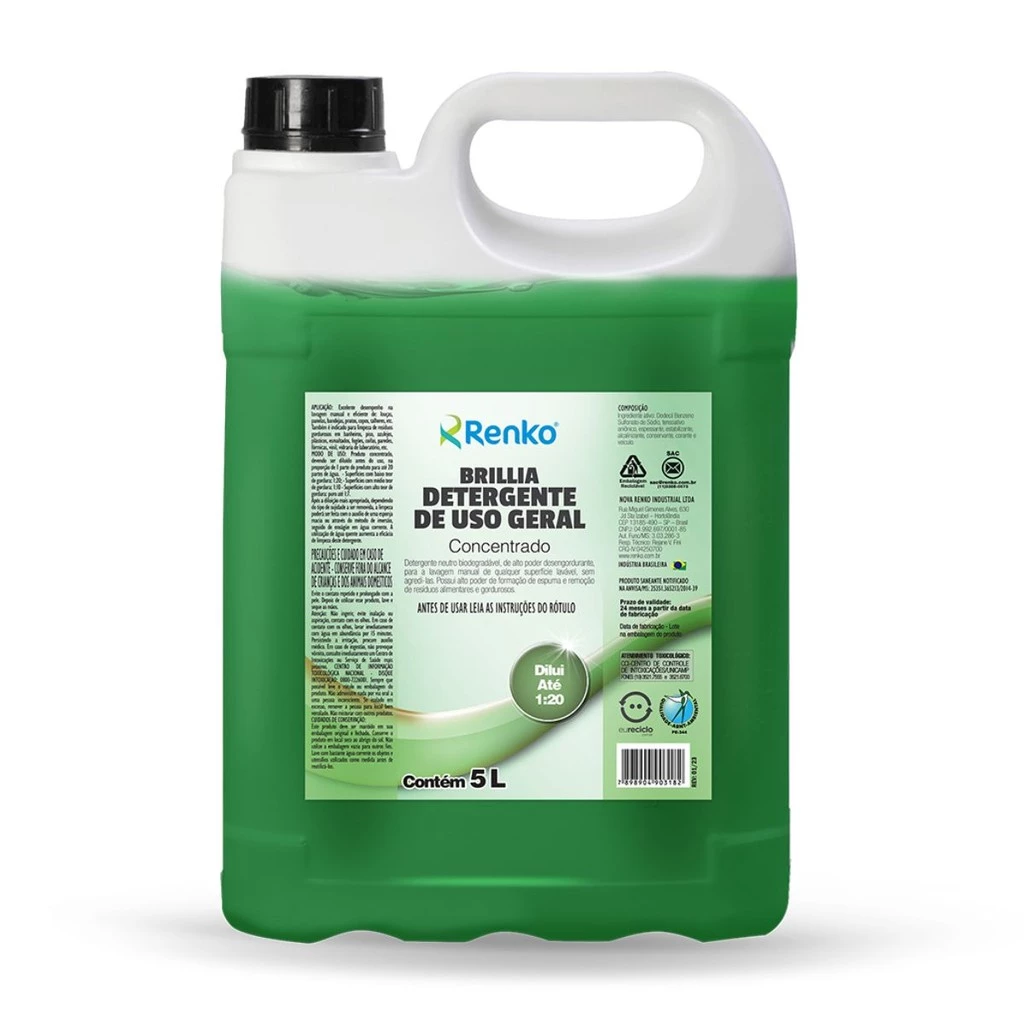 Brilia Detergente de Uso Geral Renko – 5 L