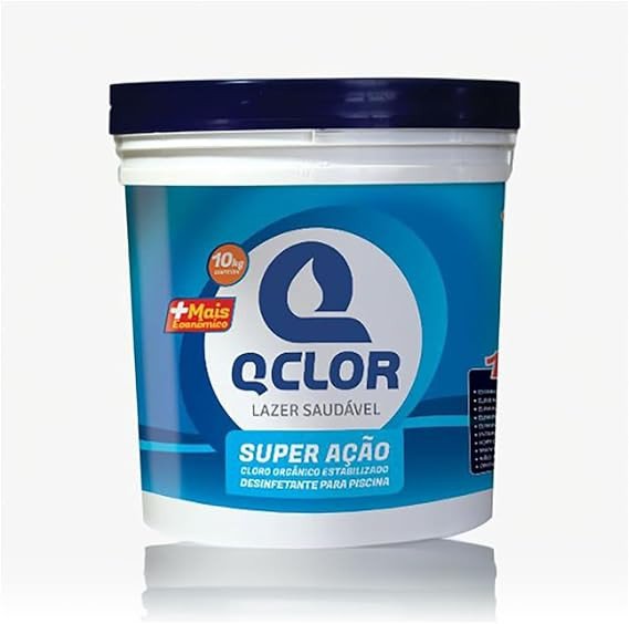 QClor Super Ação 10 kg – Cloro Granulado para Piscina