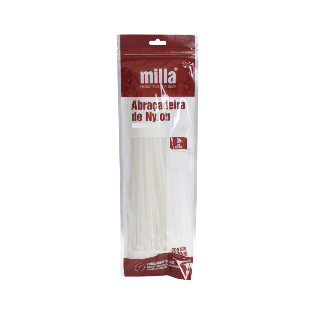 Abraçadeira Nylon Branca – Milla