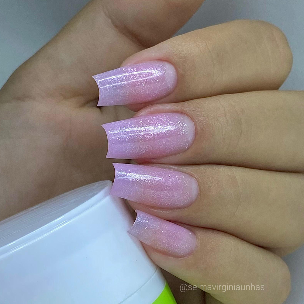 Gel Construtor Sou Vegan Galáxia Rosa com Glitter 20g