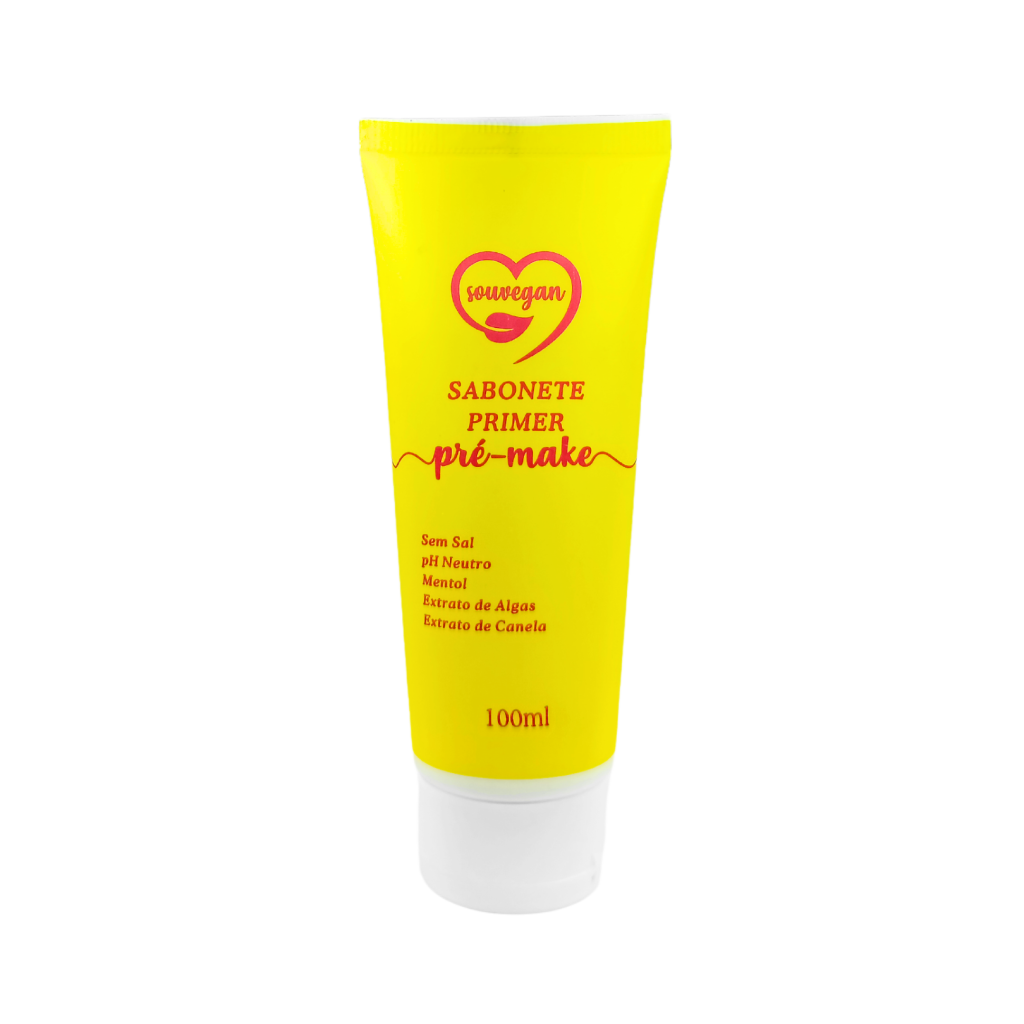 Sabonete Primer Pre Make Sou Vegan Limpeza Facial Skincare