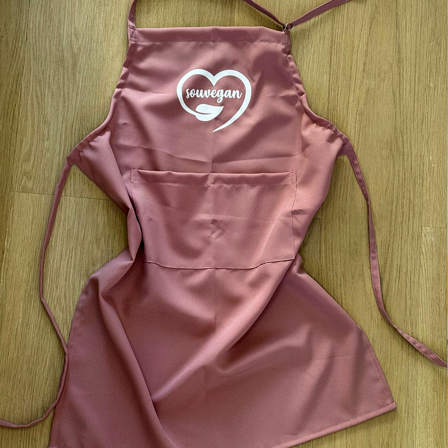 Avental Rosê Dois Bolsos Sou Vegan