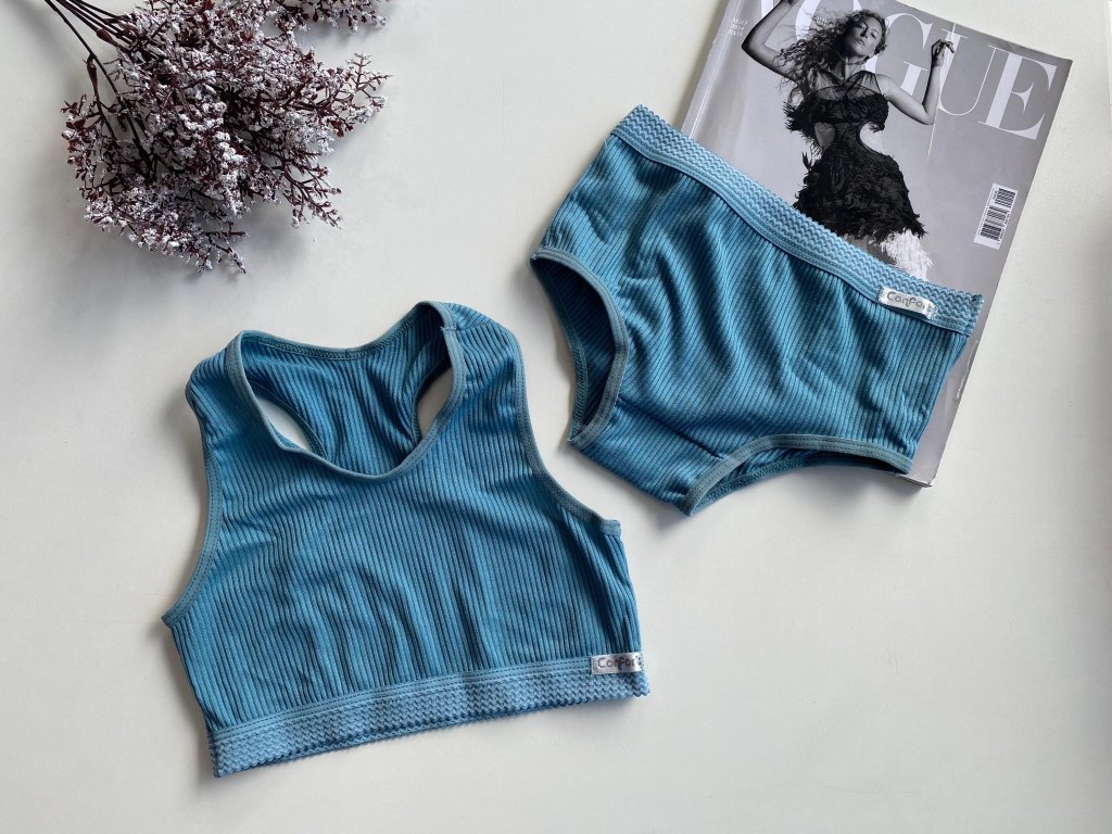 Conjunto Infantil canelado nadador 