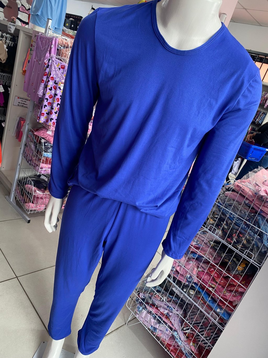 Pijama masculino de suede 