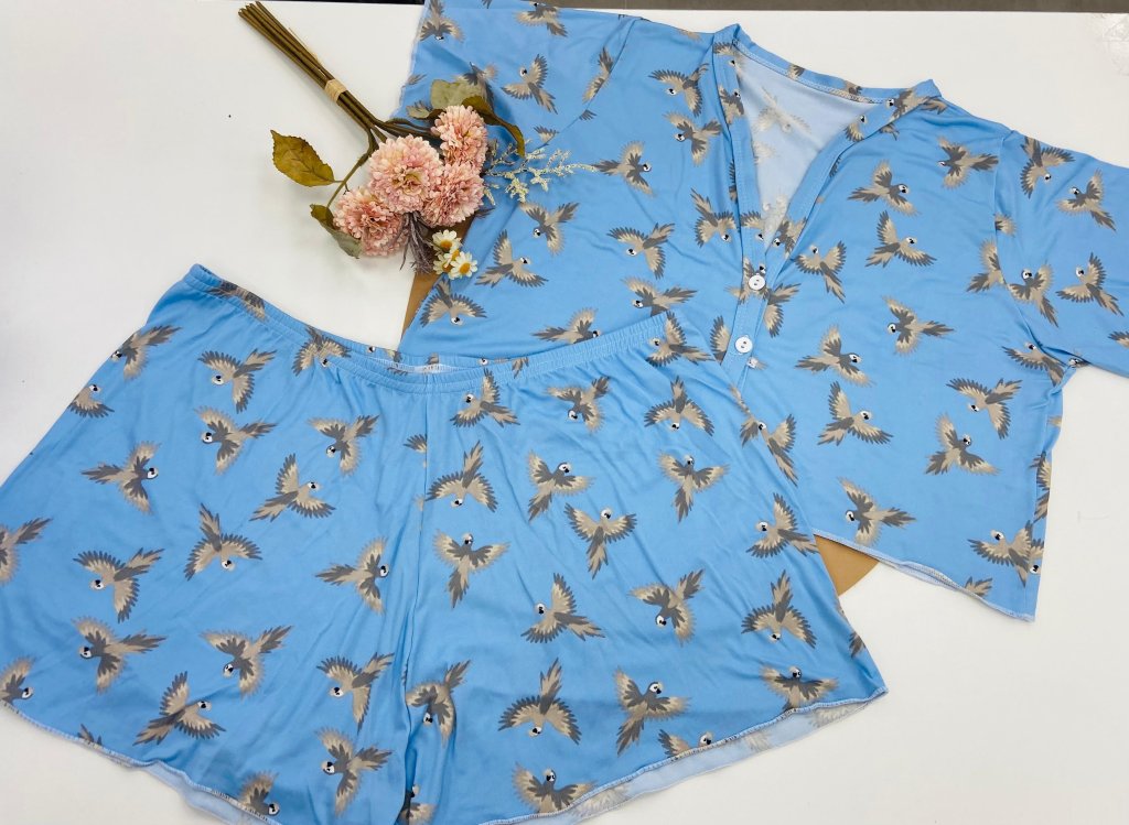 PIJAMA CROPPED BOTAO - SEM TROCA 