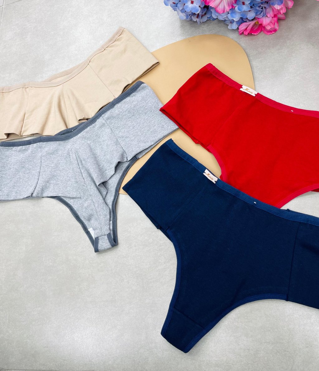 Calcinha Fio Duplo em Algodão PLus