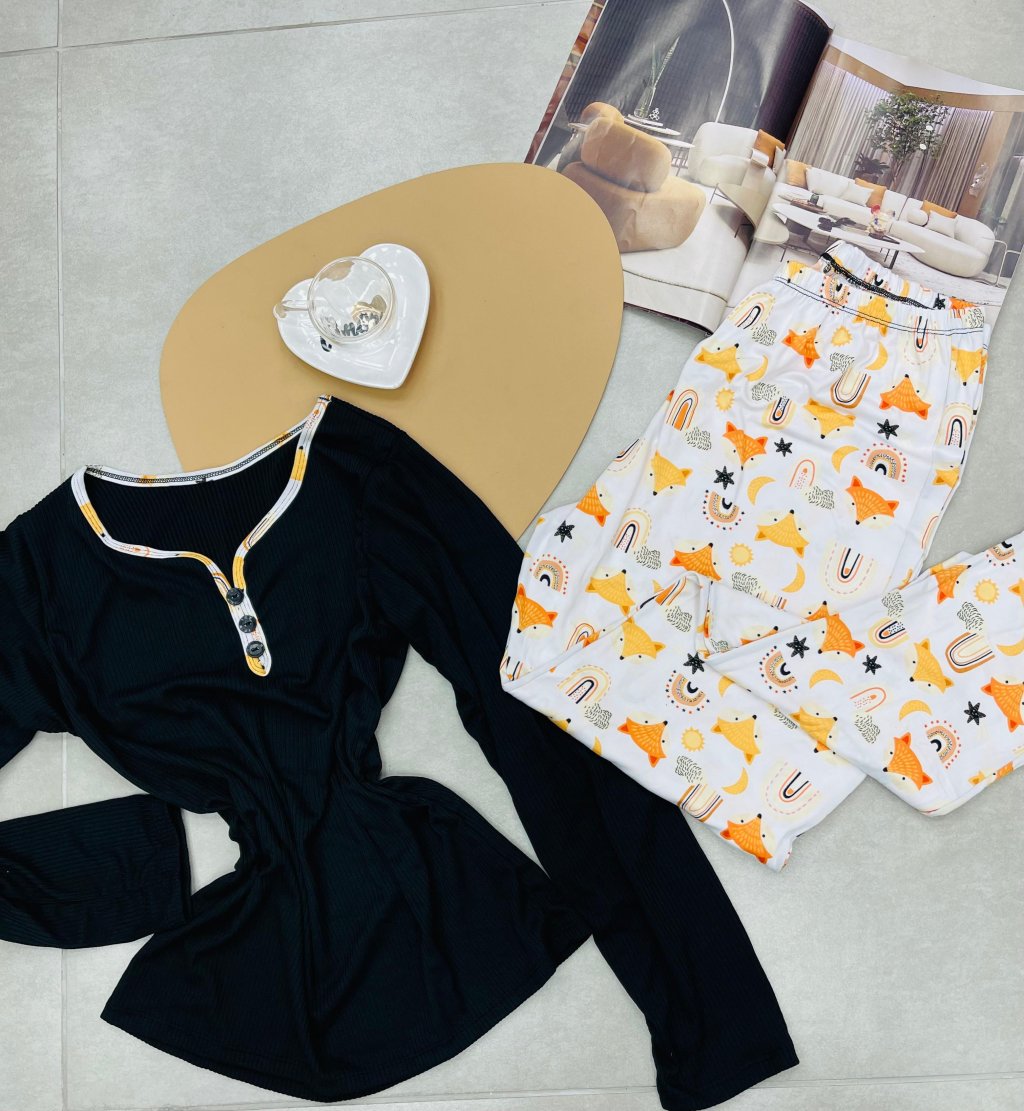 Pijama Botão Canelado