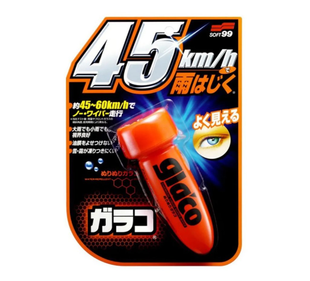 Cristalizador de Vidros Repelente de Água de Chuva Glaco - Soft99 (75ml)