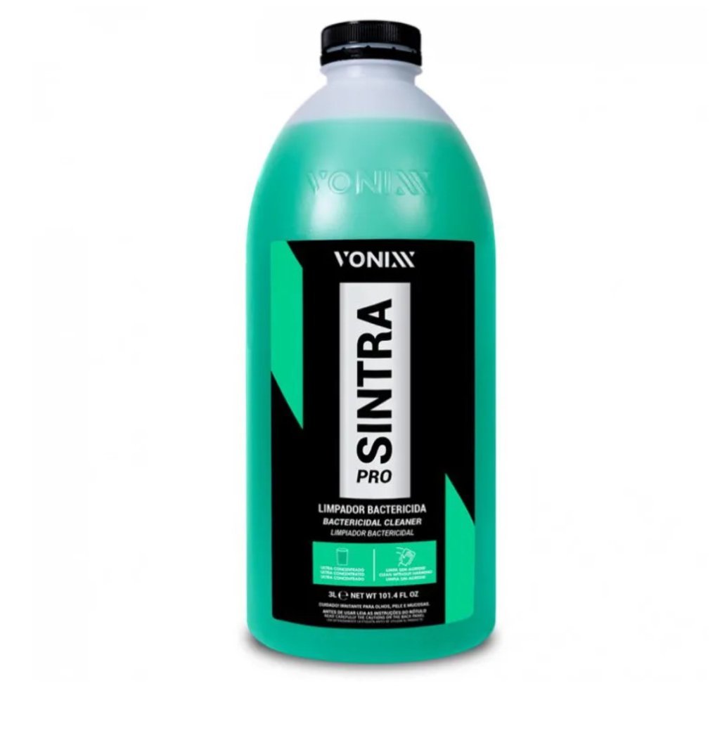 Sintra PRO - Limpeza Interna de Veículos Limpador Bactericida - Vonixx (3 Litros) Diluição: Até 1:50