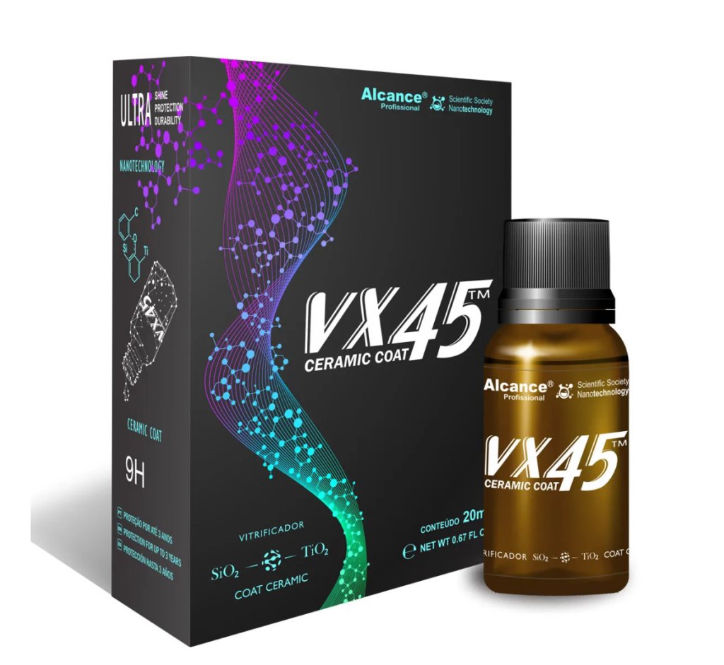 VX45 Vitrificador de Pintura Revestimento Cerâmico - Proteção 9H por até 3 anos - Alcance 20ml