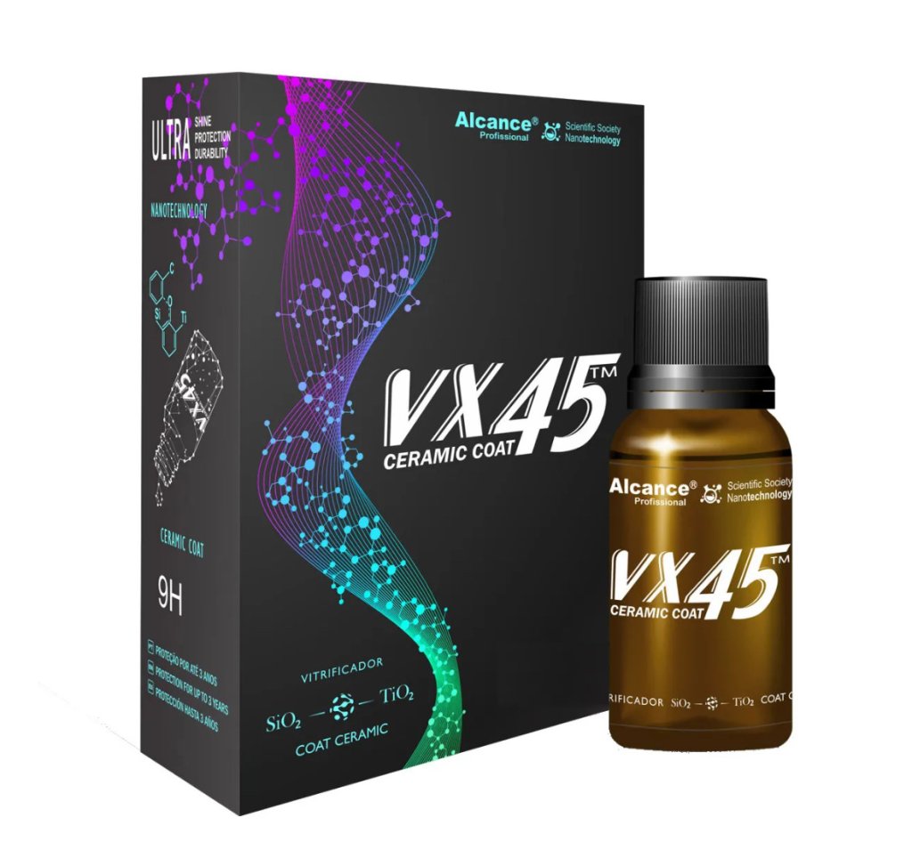 VX45 Vitrificador de Pintura Revestimento Cerâmico - Proteção 9H por até 3 anos Alcance 100ml