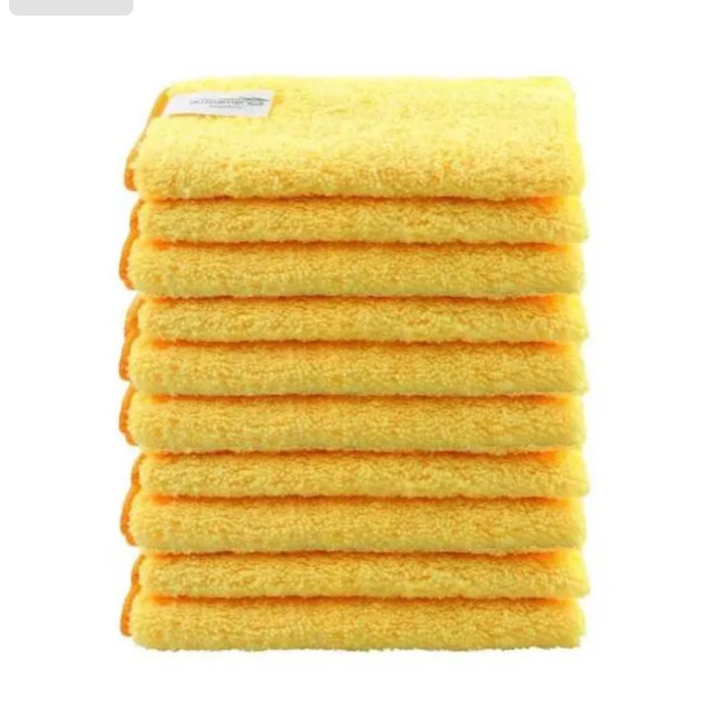 Kit com 10 Flanelas de Microfibra Premium 350 GSM - 60cm x 40cm - Autoamerica
