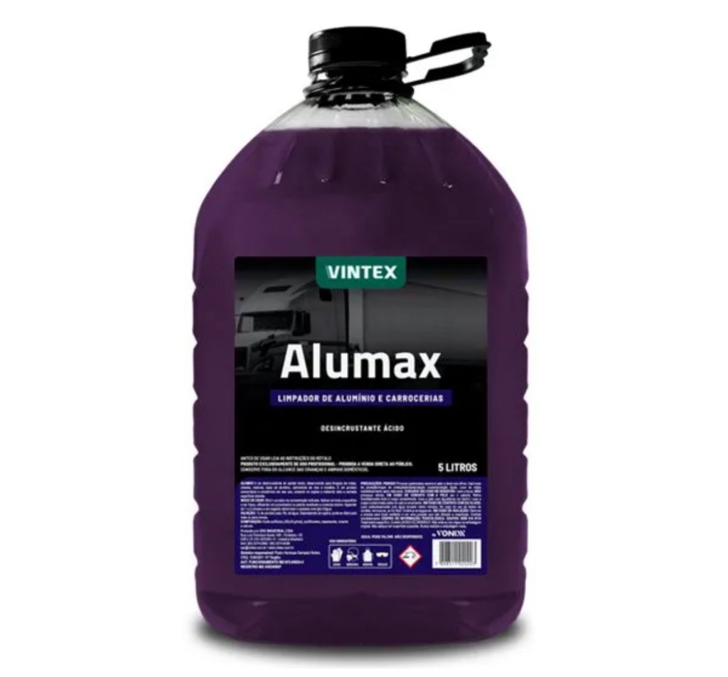 Alumax - Limpador de Alumínio e Carrocerias - Vintex (5 Litros) Diluição 1:10