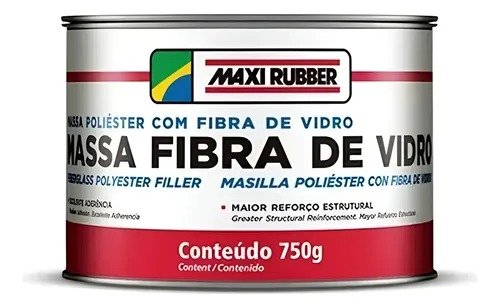 MASSA POLIESTER C/ FIBRA 750GG MAXI RUBBER