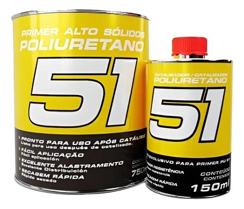 KIT PRIMER HS PU 51 750ML + 150 CAT MAXI RUBBER 