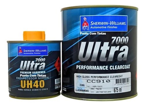 VERNIZ CC910 HIGH GLOSS PERFORMANCE CLEARCOAT 675ML + 225ML UH40 SHERWIN WILLIAMS