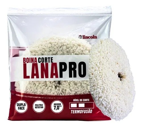 BOINA DUPLA FACE LANA PRO 7 - FIO BRANCO - CORTE LINCOLN