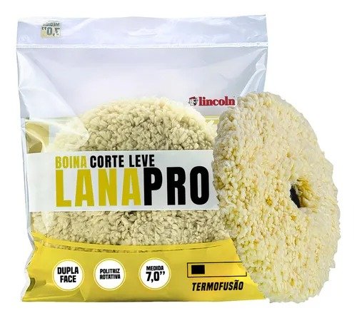 BOINA DUPLA FACE LANA PRO  7 FIO AMARELO - CORTE LEVE/REFINO LINCOLN