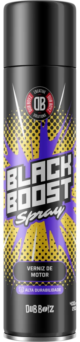 VERNIZ AEROSOL PARA MOTOR 400ML BLACK BOOST DUB BOYZ