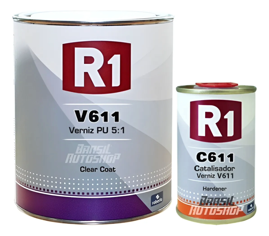 KIT R1-V611 VERNIZ PU 5:1 750ML + 150ML CAT ROBERLO
