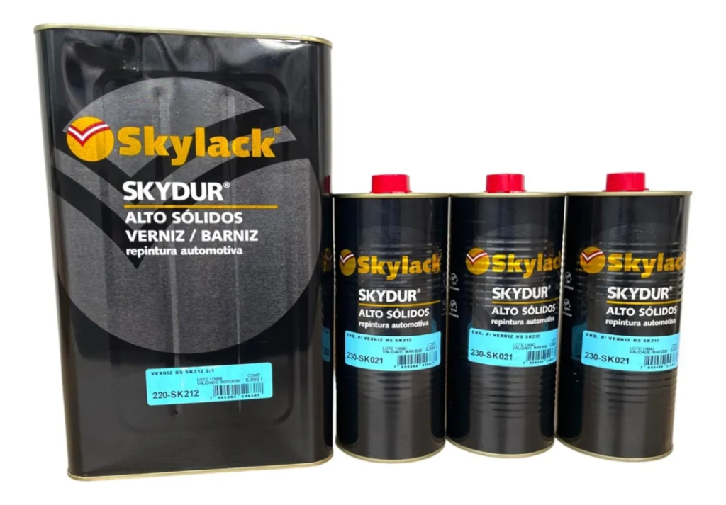 KIT VERNIZ ALTO SOLIDOS HS SK212 2:1 5L + 3 CAT 843ML SKYLACK