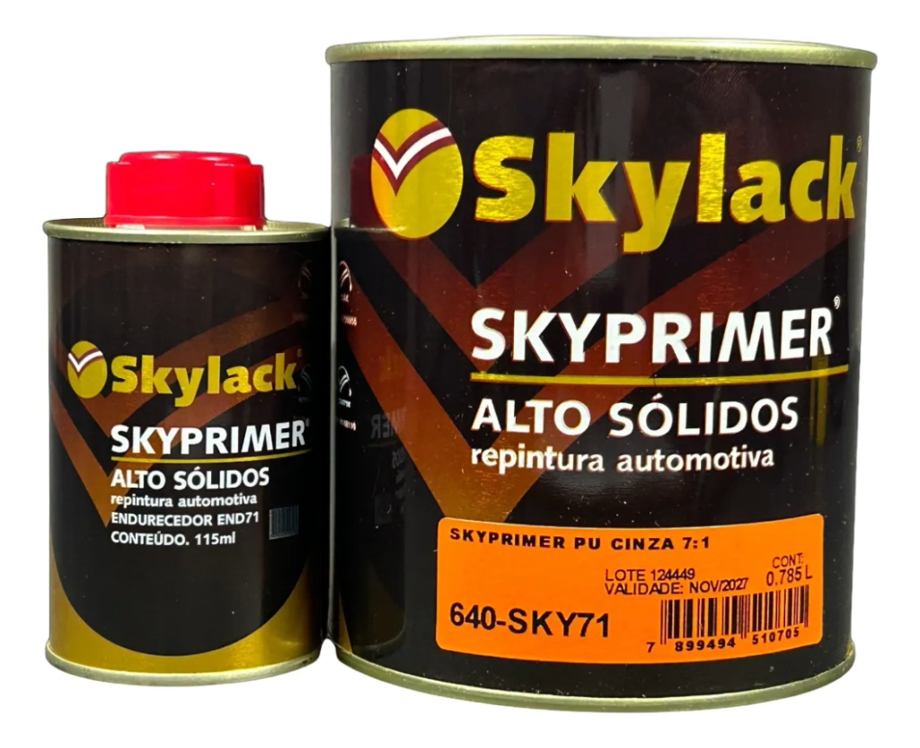 KIT SKYPRIMER PU CINZA 7:1+ END71 (0,785+0,115ML SKYLACK