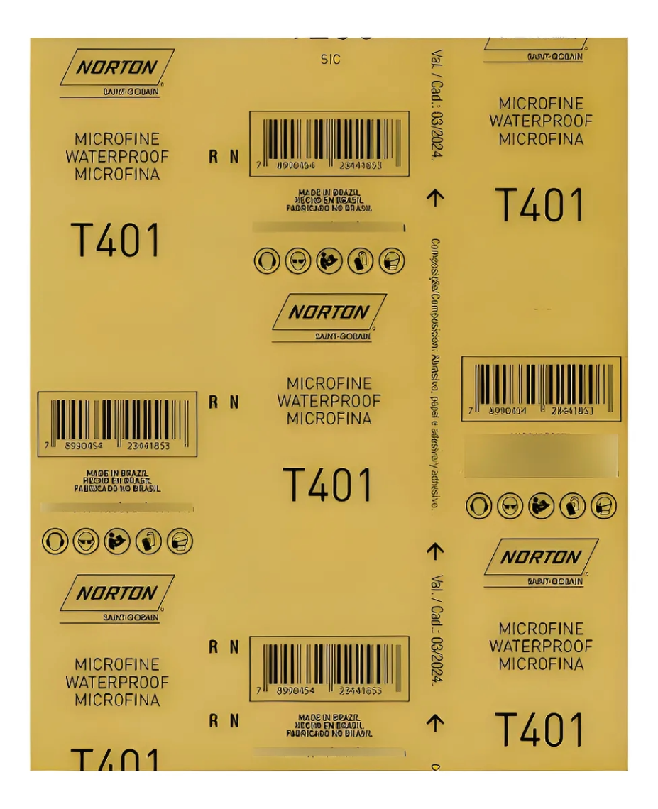 LIXA MICROFINA AGUA T401 230X280 J1200  NORTON