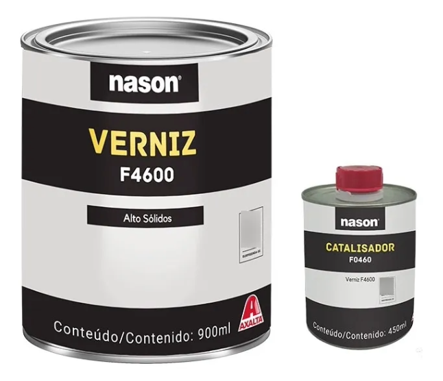 KIT VERNIZ 2:1 ALTO SOLIDOS F4600 NASON 900ML + 450ML CAT F0460 AXALTA