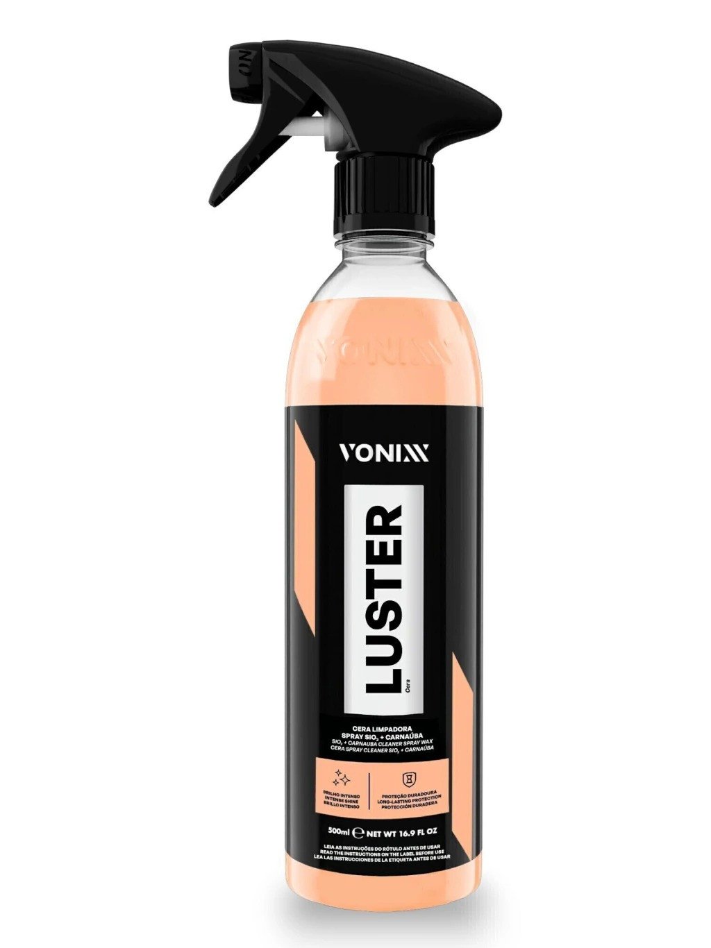 LUSTER CERA SPRAY SIO2 PROTEÇÃO E BRILHO 500ML VONIXX