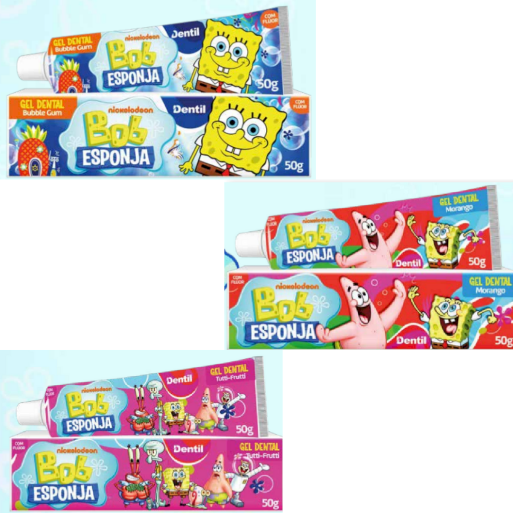 GEL DENTAL COM FLÚOR VERSÃO NICKELONDEON PARA CRIANÇA - DENTIL