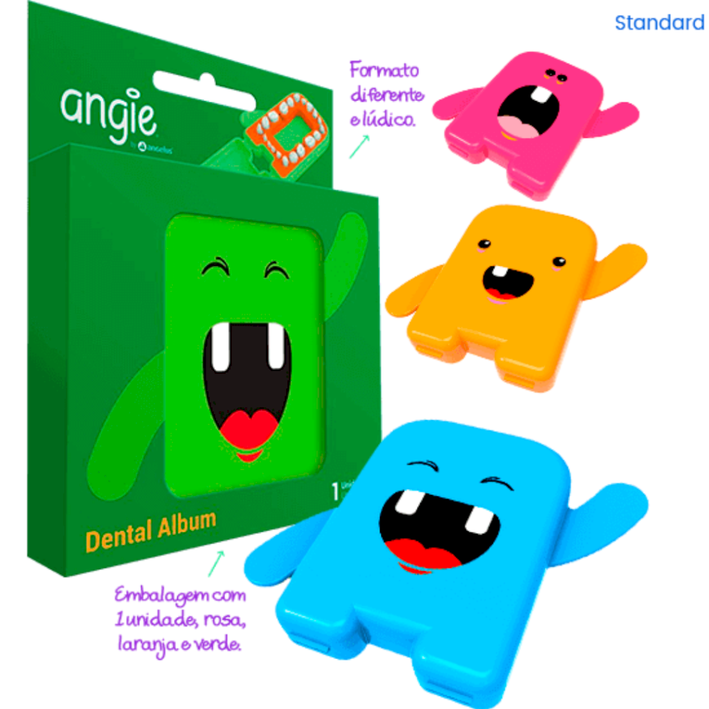 ÁLBUM DENTAL PORTA DENTE DE LEITE COMPACTO - ANGIE